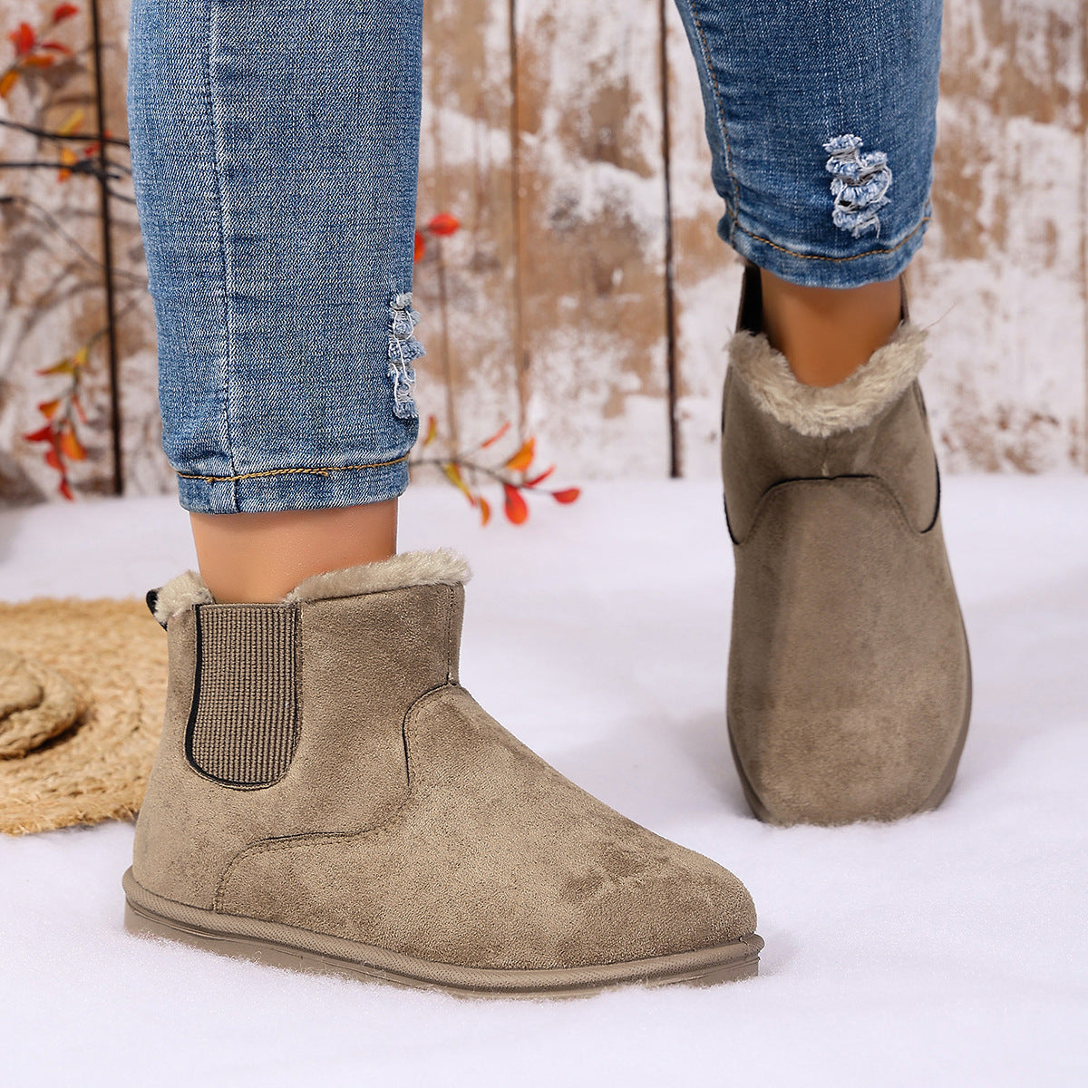 Women's Cozy Suede-Look Chelsea Ankle Boots
