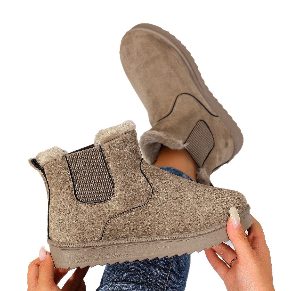 Women's Cozy Suede-Look Chelsea Ankle Boots